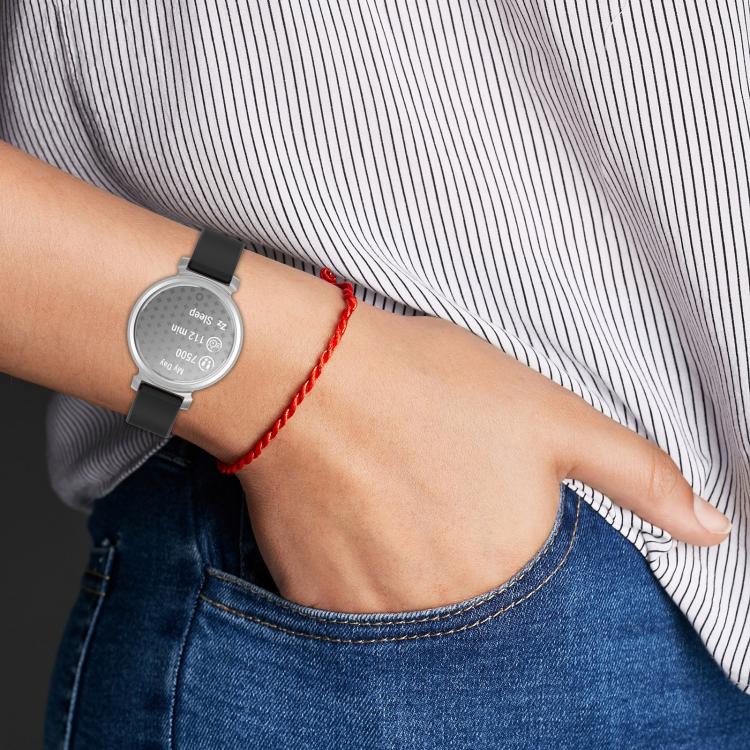 xDfind Quick Release Silver Buckle Silicone Watch Band Wristband, For Garmin Lily 2