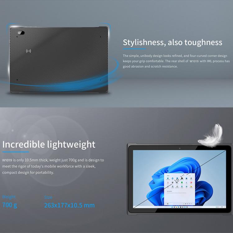 QCOM W1019 Windows 11 Pro Tablet PC, 8GB+128GB, 10.1 inch Qualcomm SC7180 Kryo 468 8C8T Octa Core, Network: 4G, OTG, EU Plug, US Plug, UK Plug, AU Plug