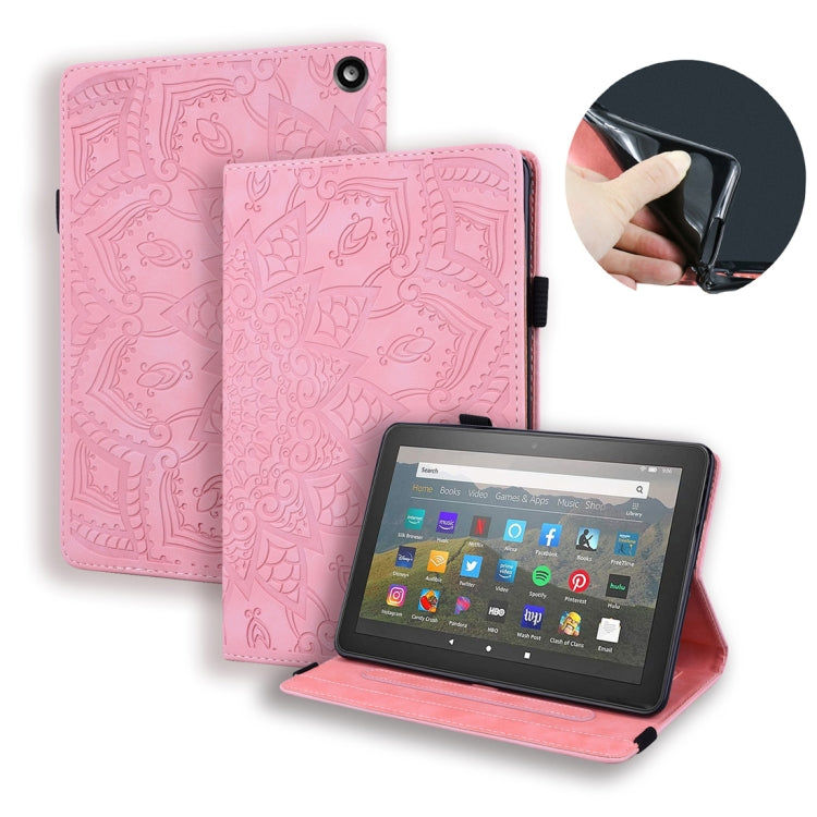 Calf Texture Embossed Horizontal Flip Leather Case with Holder & Card Slots & Photo Frame, For Huawei Enjoy Tablet 2, For Huawei MatePad 10.8, For Amazon Fire HD 8 (2020)