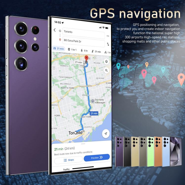 S24 Ultra / S7, 4GB+128GB, 6.75 inch Android 10 MTK6750 Octa Core, Network: 4G, Dual SIM, EU Plug, US Plug, UK Plug