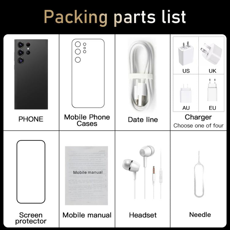 S24 Ultra / S7, 4GB+128GB, 6.75 inch Android 10 MTK6750 Octa Core, Network: 4G, Dual SIM, AU Plug