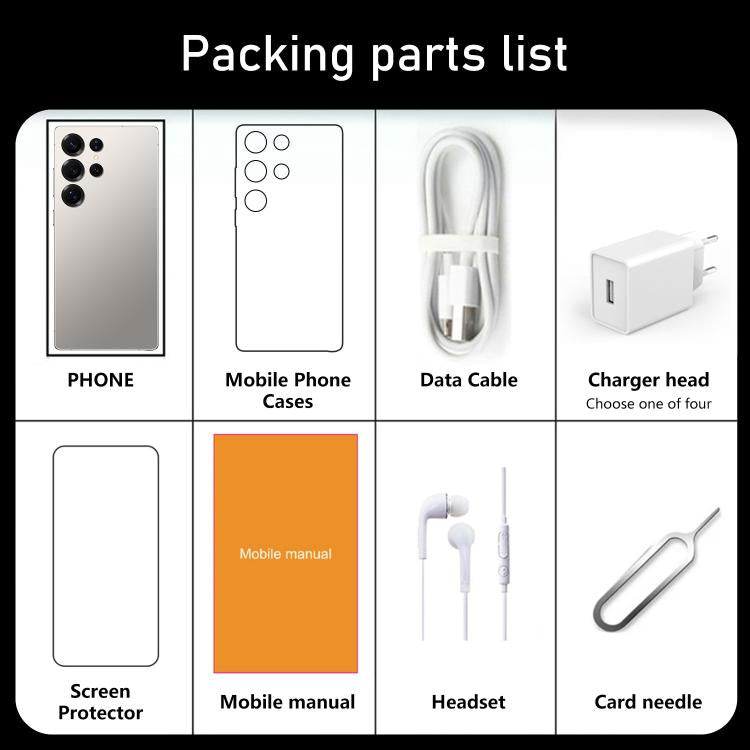 S25 Ultra / S11, 4GB+64GB, 6.75 inch Android 12 MTK6762 Octa Core, Network: 4G, Dual SIM, EU Plug, US Plug