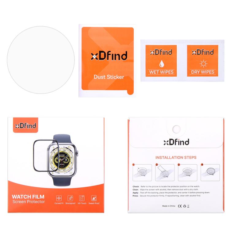 5pcs xDfind Soft Hydrogel Film Full Cover Front Protector, For Samsung Galaxy Watch Ultra / Ultra 2025, For Samsung Galaxy Watch8 Classic 46mm, For Samsung Galaxy Watch8 44mm, For Samsung Galaxy Watch8 40mm, For Samsung Galaxy Watch7 44mm...