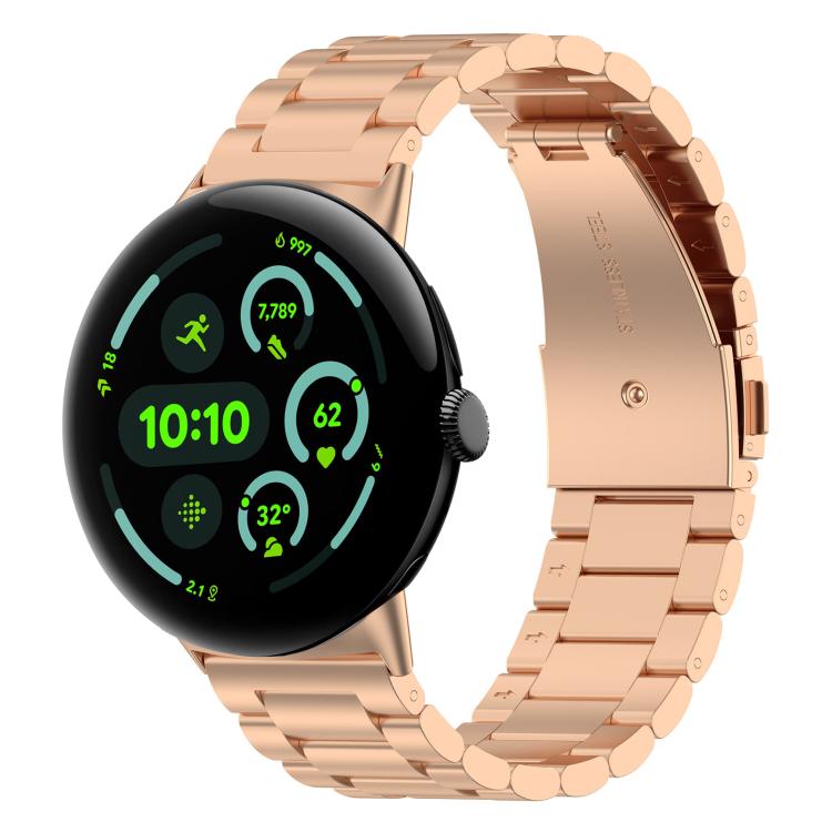 xDfind Three Beads Quick Release Metal Watch Band, For Google Pixel Watch 4 / 3 45mm, For Google Pixel Watch 4 / 3 / 2 / 1 41mm