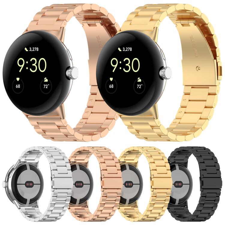 xDfind Three Beads Quick Release Metal Watch Band, For Google Pixel Watch 4 / 3 45mm, For Google Pixel Watch 4 / 3 / 2 / 1 41mm