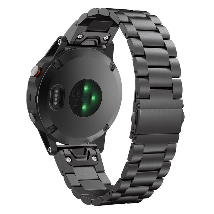 xDfind Three Beads Quick Release Metal Watch Band, For Garmin Fenix 8/7X/6X/5X 26mm, For Garmin Fenix 8/7/6/5 22mm, For Garmin Fenix 8/7S/6S/5S 20mm, For Garmin Forerunner 45/45S/Swim2, For Garmin Forerunner 220/735/735XT/230/235...