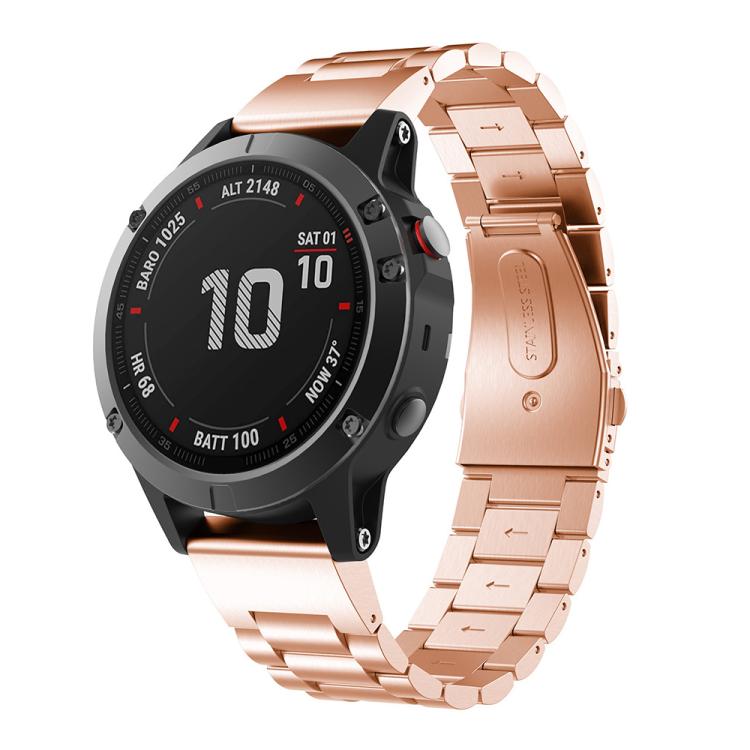 xDfind Three Beads Quick Release Metal Watch Band, For Garmin Fenix 8/7X/6X/5X 26mm, For Garmin Fenix 8/7/6/5 22mm, For Garmin Fenix 8/7S/6S/5S 20mm, For Garmin Forerunner 45/45S/Swim2, For Garmin Forerunner 220/735/735XT/230/235...