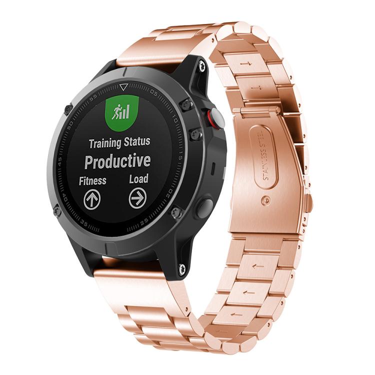 xDfind Three Beads Quick Release Metal Watch Band, For Garmin Fenix 8/7X/6X/5X 26mm, For Garmin Fenix 8/7/6/5 22mm, For Garmin Fenix 8/7S/6S/5S 20mm, For Garmin Forerunner 45/45S/Swim2, For Garmin Forerunner 220/735/735XT/230/235...