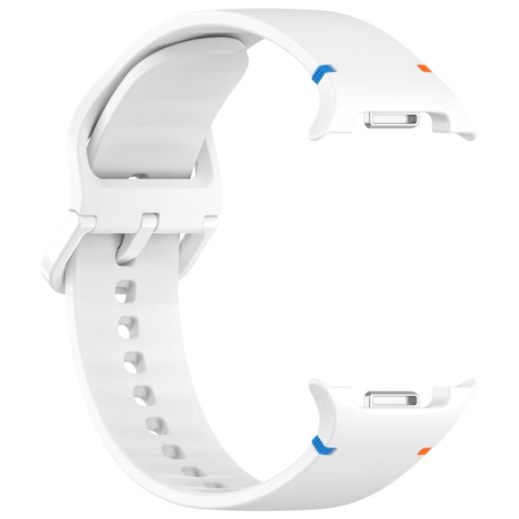 For Samsung Galaxy Watch8 Classic 46mm / Watch8 44mm / 40mm xDfind Stitched Solid Color Silicone Watch Band, 20mm