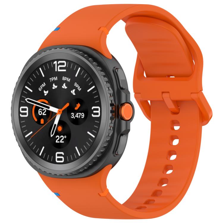 For Samsung Galaxy Watch8 Classic 46mm / Watch8 44mm / 40mm xDfind Stitched Solid Color Silicone Watch Band, 20mm