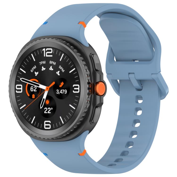 For Galaxy Watch9 / 8 / 8 Classic xDfind Stitched Solid Color Silicone Watch Band, 20mm
