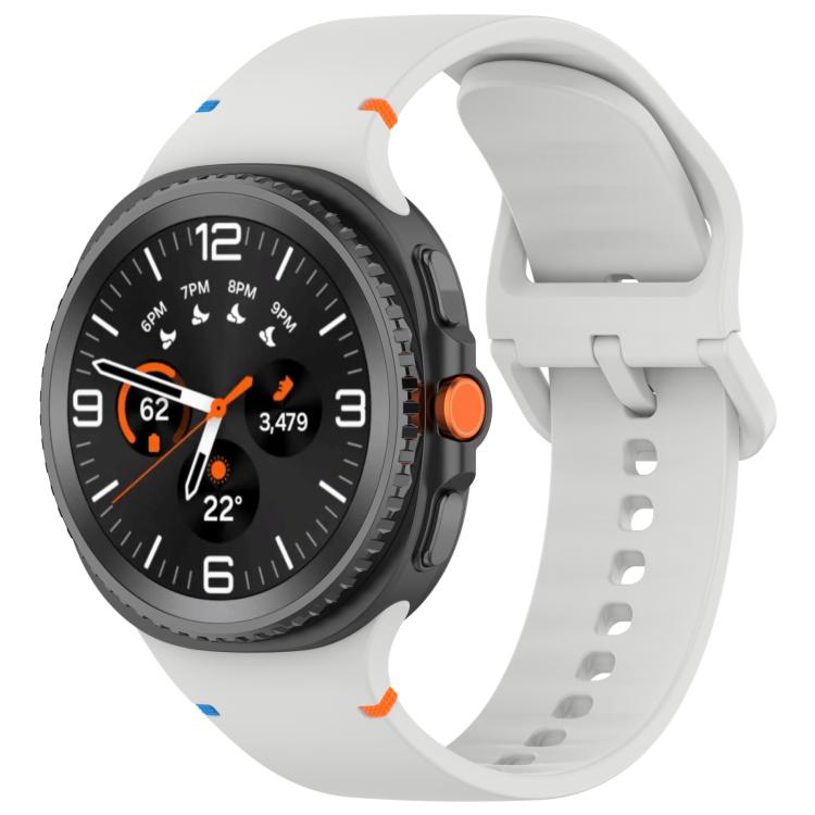 For Galaxy Watch9 / 8 / 8 Classic xDfind Stitched Solid Color Silicone Watch Band, 20mm