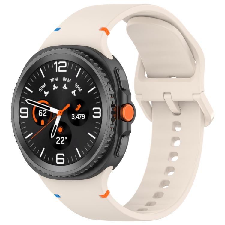 For Galaxy Watch9 / 8 / 8 Classic xDfind Stitched Solid Color Silicone Watch Band, 20mm