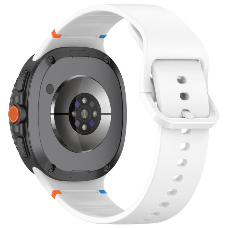 For Galaxy Watch9 / 8 / 8 Classic xDfind Stitched Solid Color Silicone Watch Band, 22mm