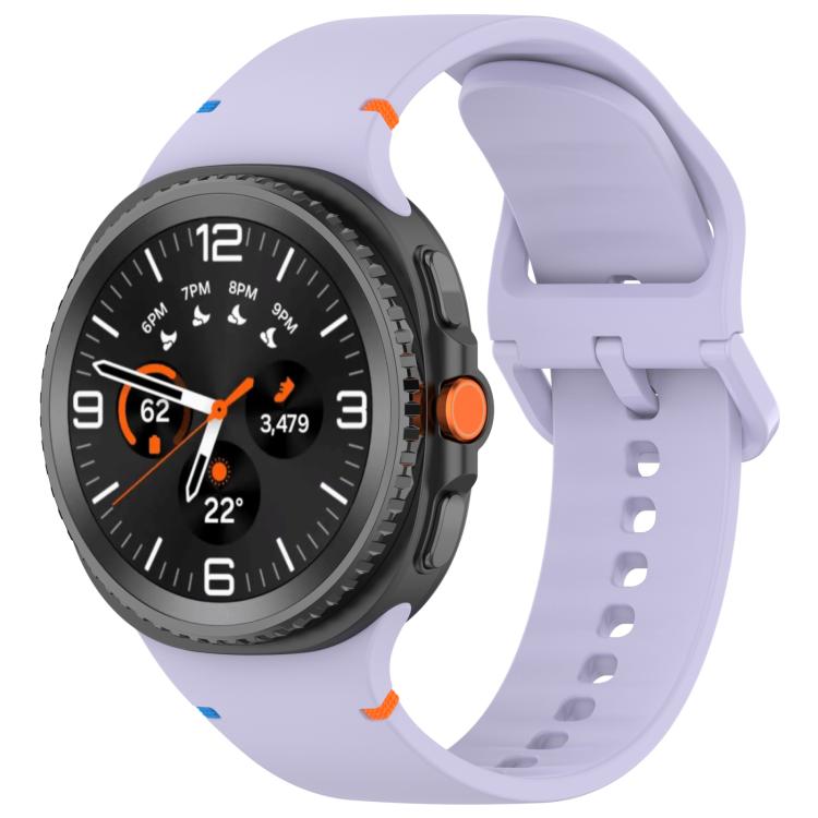 For Galaxy Watch9 / 8 / 8 Classic xDfind Stitched Solid Color Silicone Watch Band, 22mm
