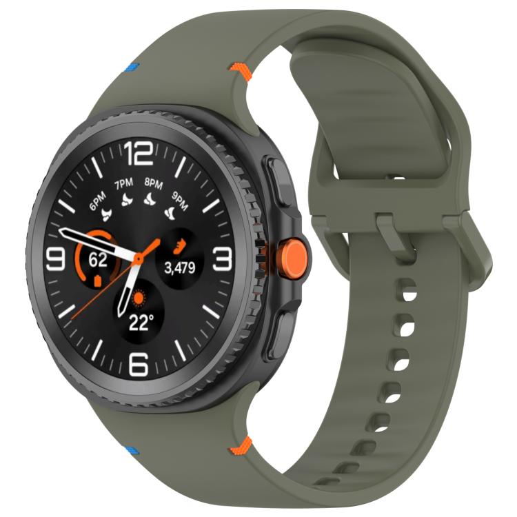 For Galaxy Watch9 / 8 / 8 Classic xDfind Stitched Solid Color Silicone Watch Band, 22mm