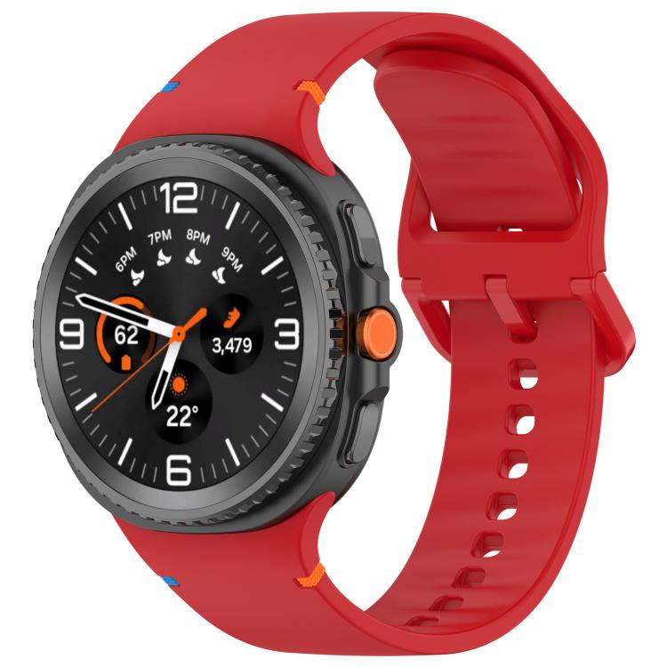 For Galaxy Watch9 / 8 / 8 Classic xDfind Stitched Solid Color Silicone Watch Band, 22mm
