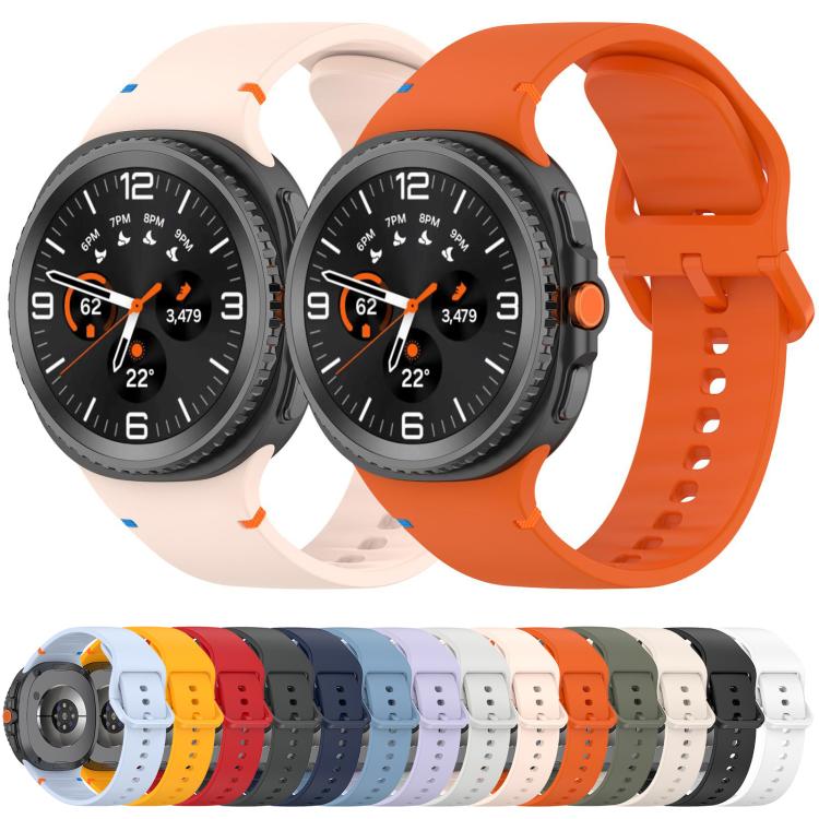 For Galaxy Watch9 / 8 / 8 Classic xDfind Stitched Solid Color Silicone Watch Band, 20mm