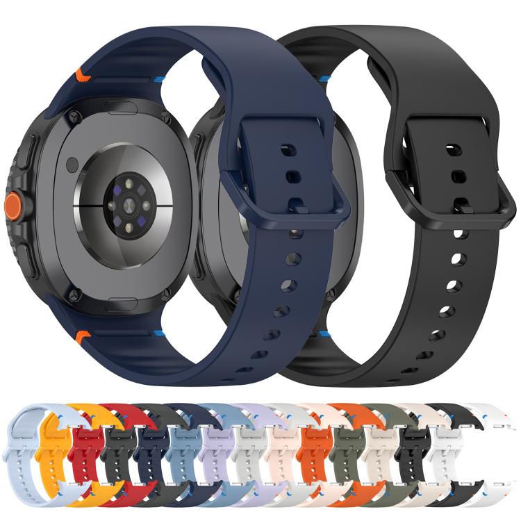 For Galaxy Watch9 / 8 / 8 Classic xDfind Stitched Solid Color Silicone Watch Band, 22mm