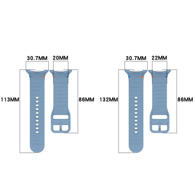 For Galaxy Watch9 / 8 / 8 Classic xDfind Stitched Solid Color Silicone Watch Band, 22mm