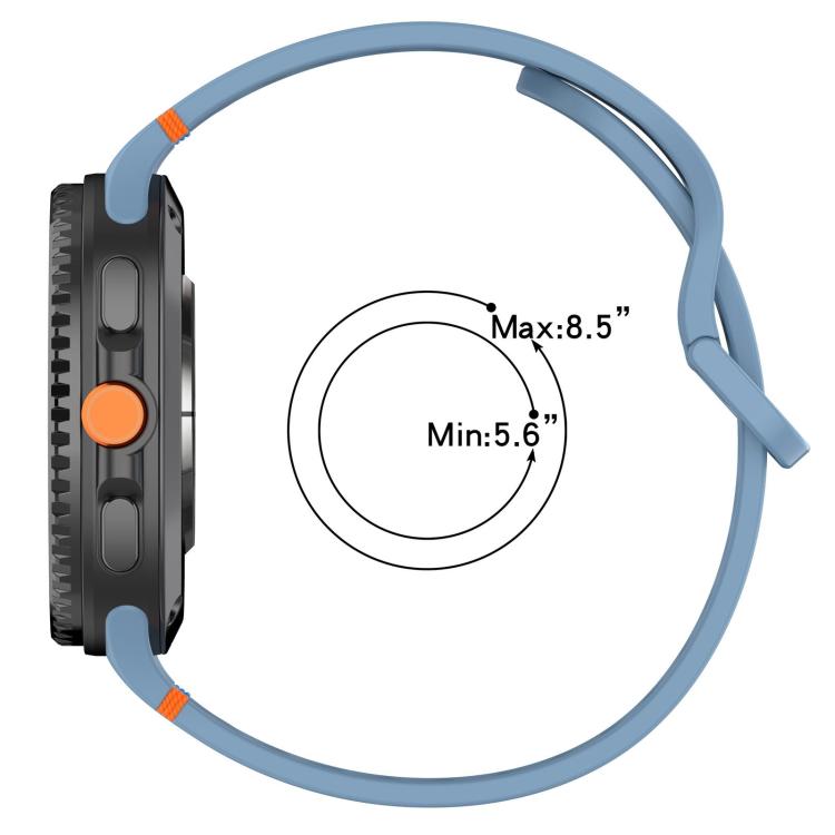 For Galaxy Watch9 / 8 / 8 Classic xDfind Stitched Solid Color Silicone Watch Band, 20mm