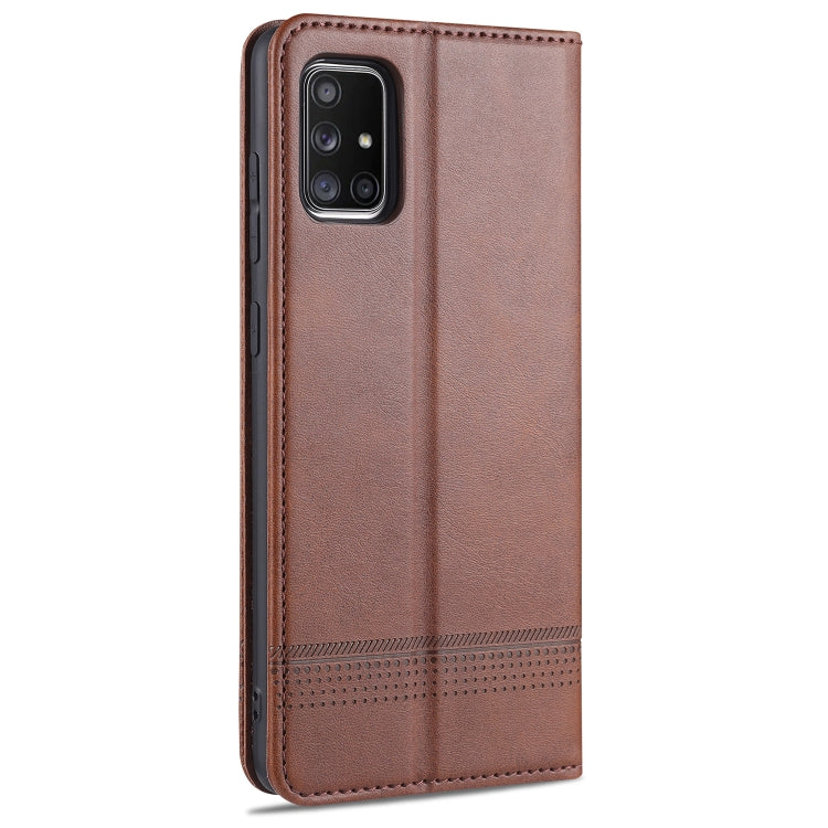 AZNS Magnetic Calf Texture Horizontal Flip Leather Case with Card Slots & Holder & Wallet, For Samsung Galaxy A51, For Samsung Galaxy A71, For Samsung Galaxy Note 10 Lite