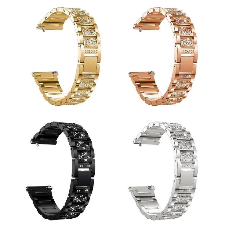 xDfind Diamond Jewelry Steel Watch Band, 20mm For Amazfit Active 2 / GTS4 Mini, 22mm For Huawei Watch GT5/GT5 Pro/4/4 Pro, 22mm For Fossil Gen 5 Carlyle/Julianna/Garrett