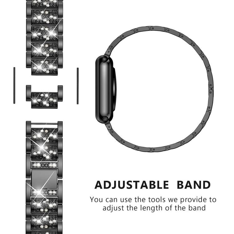 xDfind Diamond Jewelry Steel Watch Band, 20mm For Amazfit Active 2 / GTS4 Mini, 22mm For Huawei Watch GT5/GT5 Pro/4/4 Pro, 22mm For Fossil Gen 5 Carlyle/Julianna/Garrett