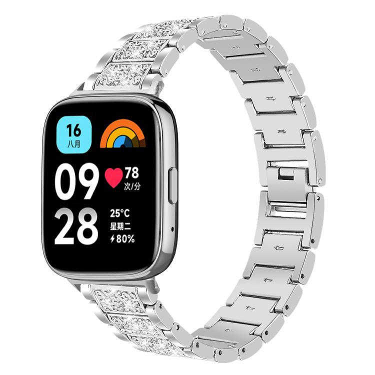 xDfind Diamond Jewelry Stainless Steel Watch Band, For Xiaomi Band 9 Pro / Redmi Watch 6 / 5, For Xiaomi Smart Band 10 / 9 / 8 / NFC 14mm, For Redmi Watch 3 Active / Lite 20mm, For Redmi Watch 3 20mm