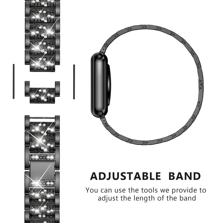 xDfind Diamond Jewelry Stainless Steel Watch Band, For Xiaomi Band 9 Pro / Redmi Watch 6 / 5, For Xiaomi Smart Band 10 / 9 / 8 / NFC 14mm, For Redmi Watch 3 Active / Lite 20mm, For Redmi Watch 3 20mm