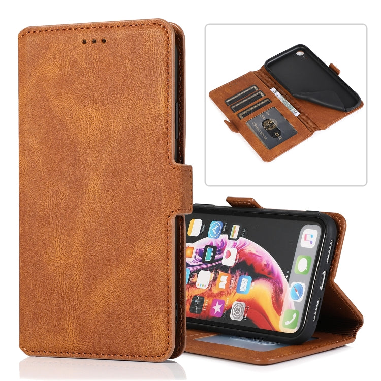 Retro Magnetic Closing Clasp Horizontal Flip Leather Case with Holder & Card Slots & Photo Frame & Wallet, For iPhone XR, For iPhone XS Max