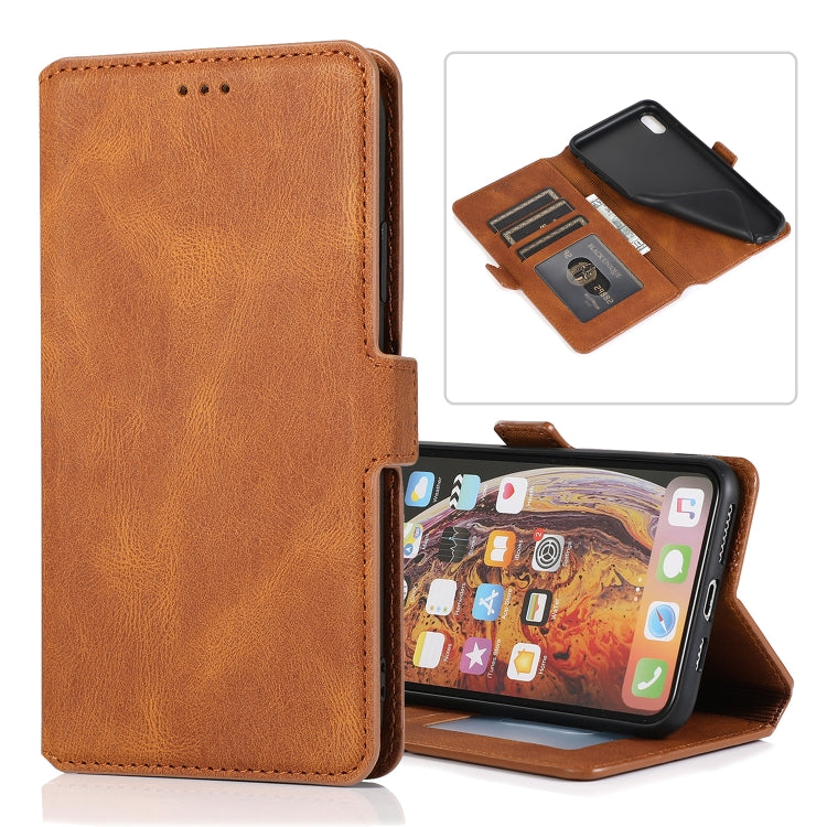 Retro Magnetic Closing Clasp Horizontal Flip Leather Case with Holder & Card Slots & Photo Frame & Wallet, For iPhone XR, For iPhone XS Max
