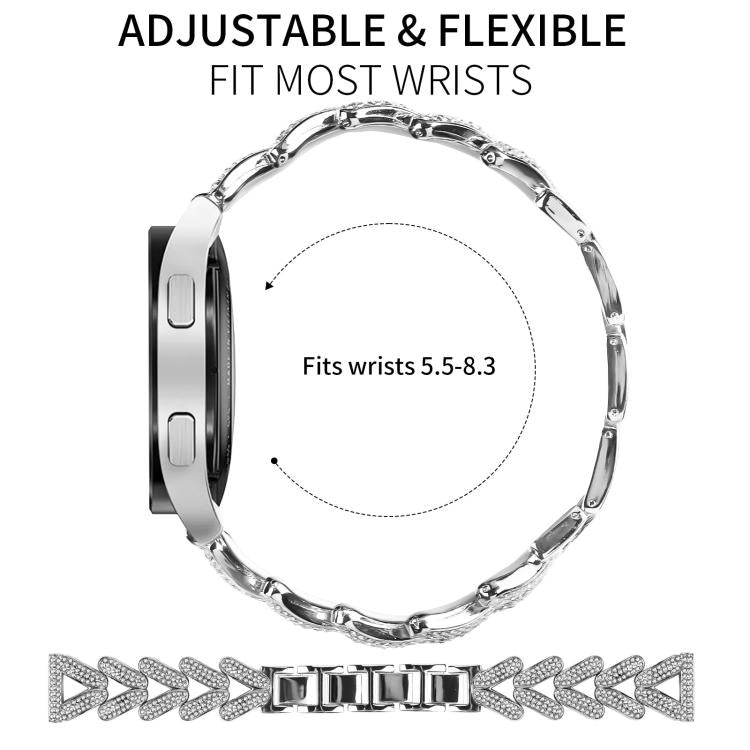 xDfind Small Twist Diamond Metal Watch Band, 20mm For Amazfit Bip U / Bip Lite / Bip 3 Pro, 20mm For Amazfit GTS4 Mini/3/2 /2e/2 Mini, 20mm For Xiaomi Haylou RS4 Plus LS11 / LS12, 20mm For Ticwatch GTH / E3 / E / 2...