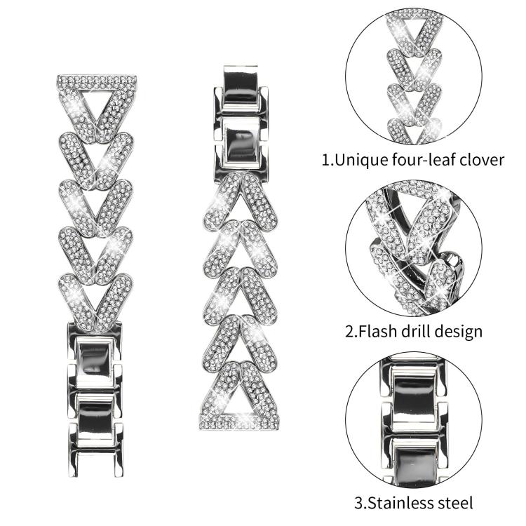 xDfind Small Twist Diamond Metal Watch Band, 20mm For Amazfit Bip U / Bip Lite / Bip 3 Pro, 20mm For Amazfit GTS4 Mini/3/2 /2e/2 Mini, 20mm For Xiaomi Haylou RS4 Plus LS11 / LS12, 20mm For Ticwatch GTH / E3 / E / 2...