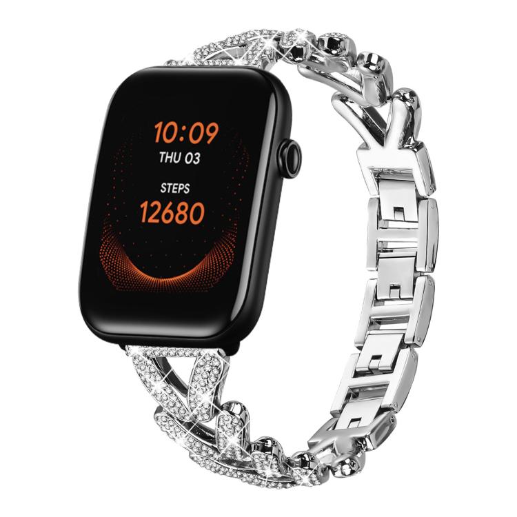 xDfind Small Twist Diamond Metal Watch Band, 20mm For Amazfit Bip U / Bip Lite / Bip 3 Pro, 20mm For Amazfit GTS4 Mini/3/2 /2e/2 Mini, 20mm For Xiaomi Haylou RS4 Plus LS11 / LS12, 20mm For Ticwatch GTH / E3 / E / 2...