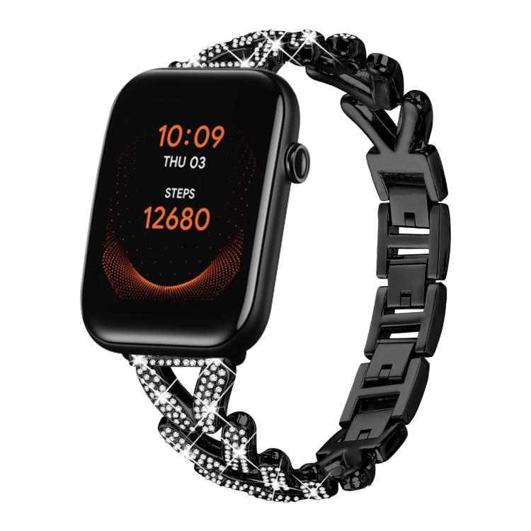 xDfind Small Twist Diamond Metal Watch Band, 20mm For Amazfit Bip U / Bip Lite / Bip 3 Pro, 20mm For Amazfit GTS4 Mini/3/2 /2e/2 Mini, 20mm For Xiaomi Haylou RS4 Plus LS11 / LS12, 20mm For Ticwatch GTH / E3 / E / 2...