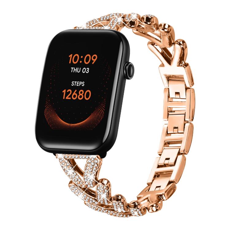 xDfind Small Twist Diamond Metal Watch Band, 20mm For Amazfit Bip U / Bip Lite / Bip 3 Pro, 20mm For Amazfit GTS4 Mini/3/2 /2e/2 Mini, 20mm For Xiaomi Haylou RS4 Plus LS11 / LS12, 20mm For Ticwatch GTH / E3 / E / 2...
