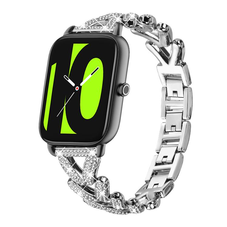 xDfind Small Twist Diamond Metal Watch Band, 20mm For Amazfit Bip U / Bip Lite / Bip 3 Pro, 20mm For Amazfit GTS4 Mini/3/2 /2e/2 Mini, 20mm For Xiaomi Haylou RS4 Plus LS11 / LS12, 20mm For Ticwatch GTH / E3 / E / 2...