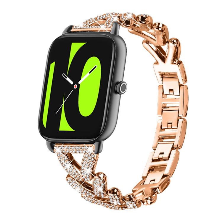 xDfind Small Twist Diamond Metal Watch Band, 20mm For Amazfit Bip U / Bip Lite / Bip 3 Pro, 20mm For Amazfit GTS4 Mini/3/2 /2e/2 Mini, 20mm For Xiaomi Haylou RS4 Plus LS11 / LS12, 20mm For Ticwatch GTH / E3 / E / 2...