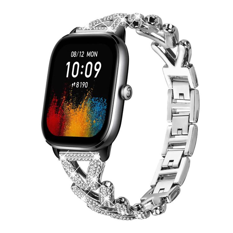 xDfind Small Twist Diamond Metal Watch Band, 20mm For Amazfit Bip U / Bip Lite / Bip 3 Pro, 20mm For Amazfit GTS4 Mini/3/2 /2e/2 Mini, 20mm For Xiaomi Haylou RS4 Plus LS11 / LS12, 20mm For Ticwatch GTH / E3 / E / 2...