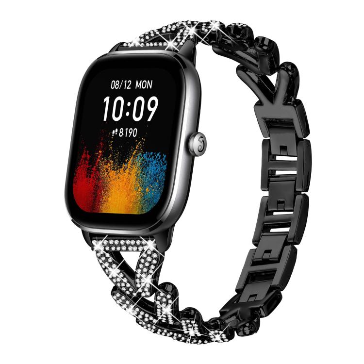 xDfind Small Twist Diamond Metal Watch Band, 20mm For Amazfit Bip U / Bip Lite / Bip 3 Pro, 20mm For Amazfit GTS4 Mini/3/2 /2e/2 Mini, 20mm For Xiaomi Haylou RS4 Plus LS11 / LS12, 20mm For Ticwatch GTH / E3 / E / 2...