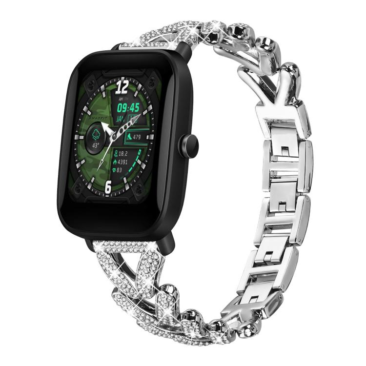 xDfind Small Twist Diamond Metal Watch Band, 20mm For Amazfit Bip U / Bip Lite / Bip 3 Pro, 20mm For Amazfit GTS4 Mini/3/2 /2e/2 Mini, 20mm For Xiaomi Haylou RS4 Plus LS11 / LS12, 20mm For Ticwatch GTH / E3 / E / 2...