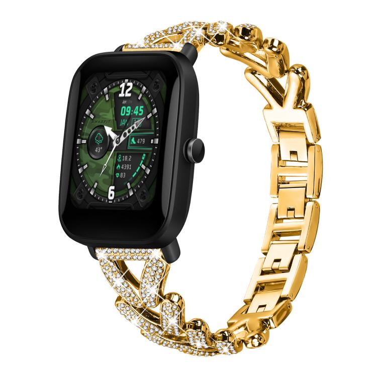 xDfind Small Twist Diamond Metal Watch Band, 20mm For Amazfit Bip U / Bip Lite / Bip 3 Pro, 20mm For Amazfit GTS4 Mini/3/2 /2e/2 Mini, 20mm For Xiaomi Haylou RS4 Plus LS11 / LS12, 20mm For Ticwatch GTH / E3 / E / 2...