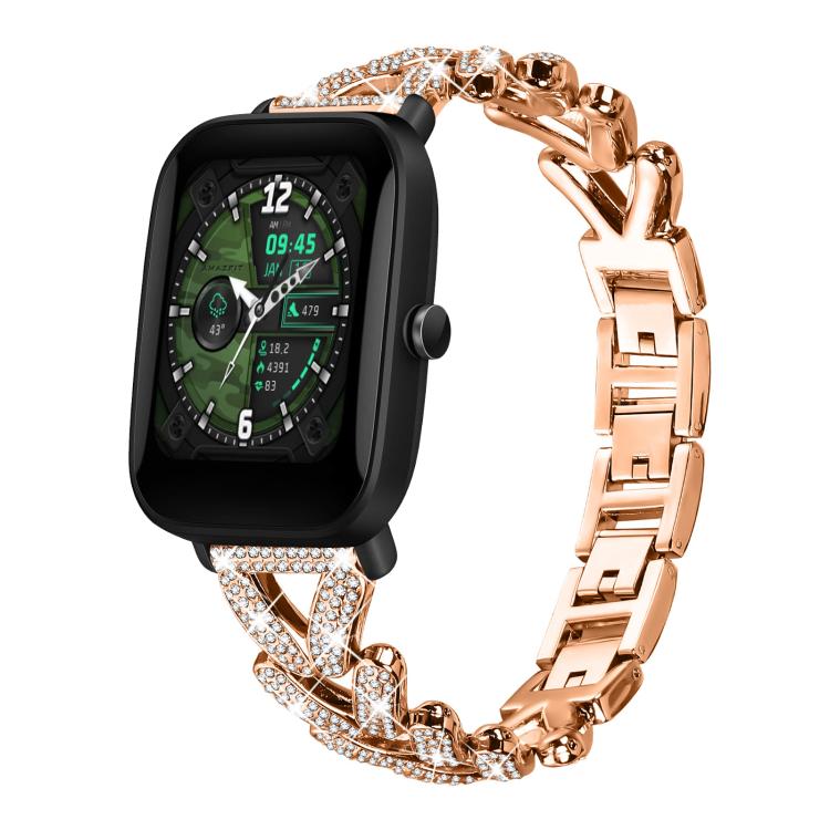 xDfind Small Twist Diamond Metal Watch Band, 20mm For Amazfit Bip U / Bip Lite / Bip 3 Pro, 20mm For Amazfit GTS4 Mini/3/2 /2e/2 Mini, 20mm For Xiaomi Haylou RS4 Plus LS11 / LS12, 20mm For Ticwatch GTH / E3 / E / 2...