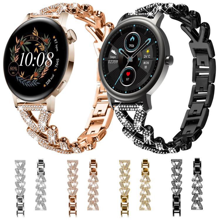 xDfind Small Twist Diamond Metal Watch Band, 20mm For Amazfit Bip U / Bip Lite / Bip 3 Pro, 20mm For Amazfit GTS4 Mini/3/2 /2e/2 Mini, 20mm For Xiaomi Haylou RS4 Plus LS11 / LS12, 20mm For Ticwatch GTH / E3 / E / 2...