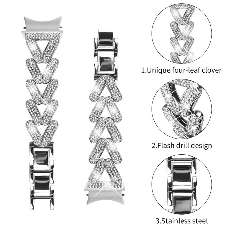 20mm xDfind Small Twist Diamond Metal Watch Band, For Samsung Galaxy Watch FE/7/6/5/4 Classic