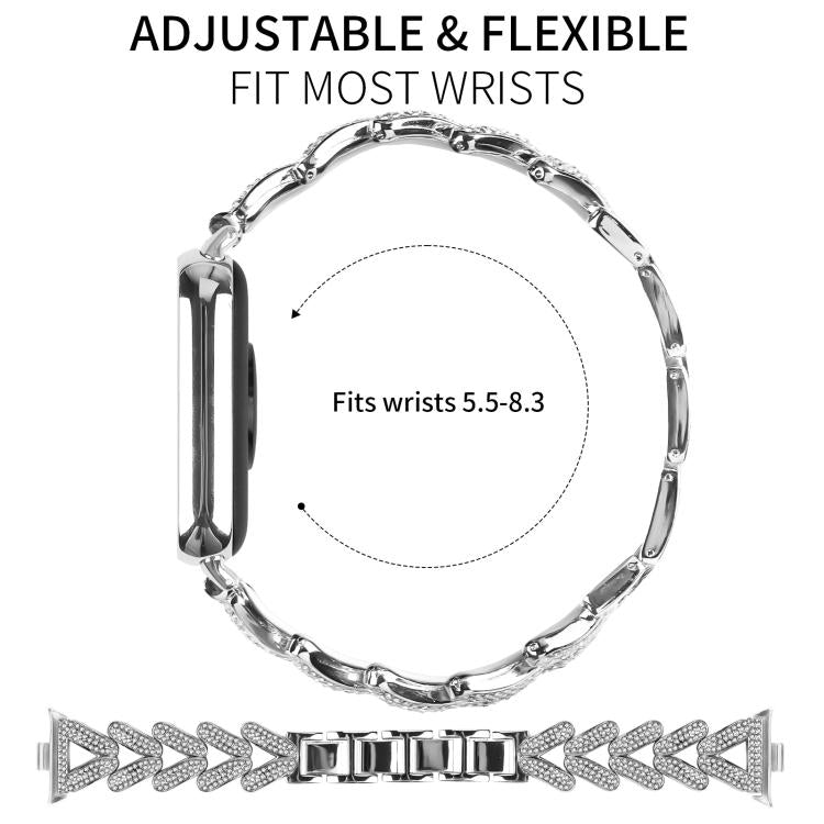 20mm xDfind Small Twist Diamond Metal Watch Band, For Xiaomi Band 9 Pro/8 Pro / Redmi Watch 6/5/4, For Redmi Watch 3 Active / Watch 3 Lite, For Redmi Watch 3