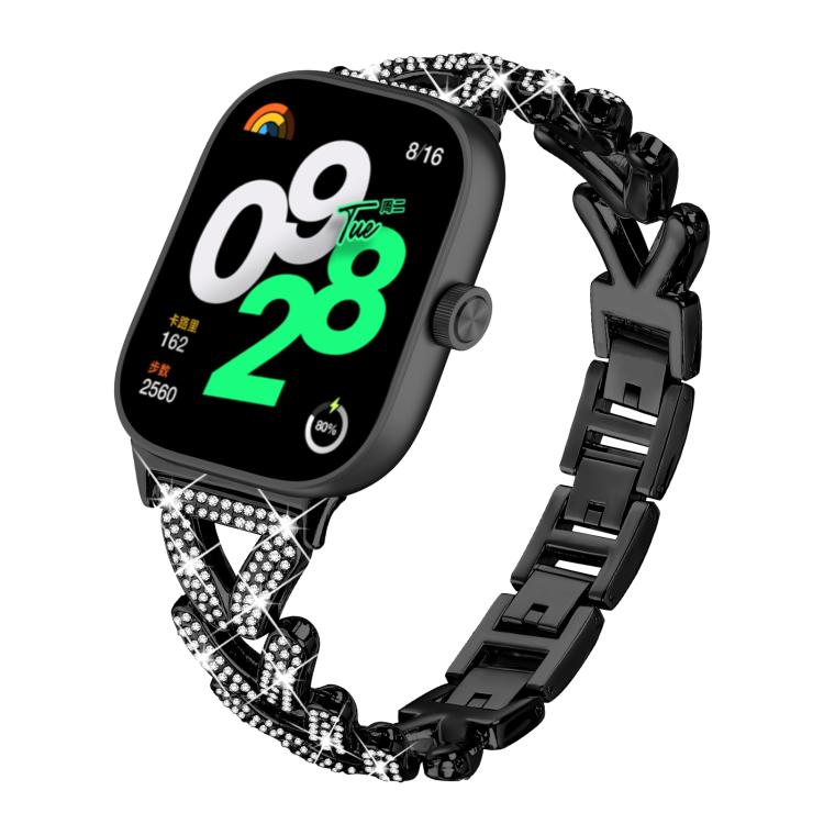 20mm xDfind Small Twist Diamond Metal Watch Band, For Xiaomi Band 9 Pro/8 Pro / Redmi Watch 6/5/4, For Redmi Watch 3 Active / Watch 3 Lite, For Redmi Watch 3