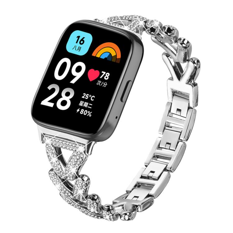 20mm xDfind Small Twist Diamond Metal Watch Band, For Xiaomi Band 9 Pro/8 Pro / Redmi Watch 6/5/4, For Redmi Watch 3 Active / Watch 3 Lite, For Redmi Watch 3
