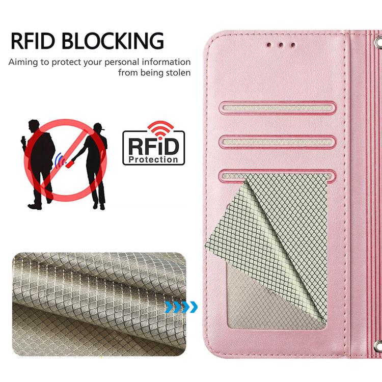 Litter Panda Embossing RFID Leather Phone Case with Lanyard, For iPhone 11 Pro Max, For iPhone 11, For iPhone 11 Pro, For iPhone X / XS